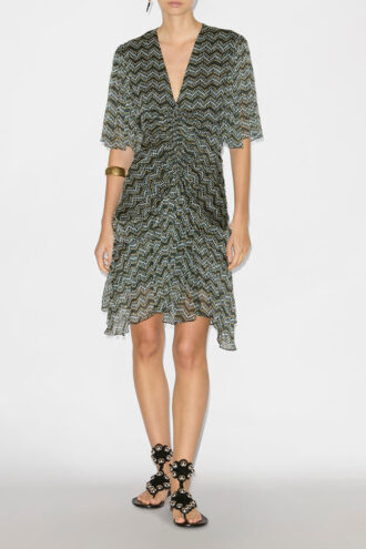 Robe courte imprimée en mousseline Vivienne Robe courte imprimée en mousseline Vivienne