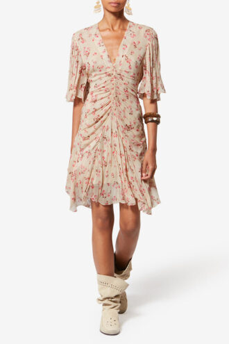 Robe courte imprimée en mousseline Vivienne Robe courte imprimée en mousseline Vivienne