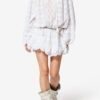 Robe courte à volants en coton et dentelle florale Preya Robe courte à volants en coton et dentelle florale Preya