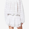 Robe courte à volants en coton et dentelle florale Preya Robe courte à volants en coton et dentelle florale Preya