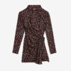 Robe drapée en soie à imprimé pois Ora Robe drapée en soie à imprimé pois Ora