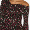Robe drapée en soie imprimée Elara Robe drapée en soie imprimée Elara