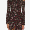 Robe drapée en soie imprimée Elara Robe drapée en soie imprimée Elara