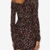 Robe drapée en soie imprimée Elara Robe drapée en soie imprimée Elara