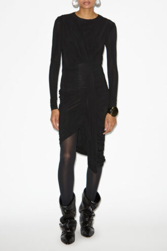 Robe drapée Zorah en jersey uni