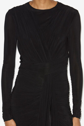 Robe drapée Zorah en jersey uni
