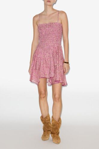 Robe légère en coton imprimé smocké Anka Robe légère en coton imprimé smocké Anka