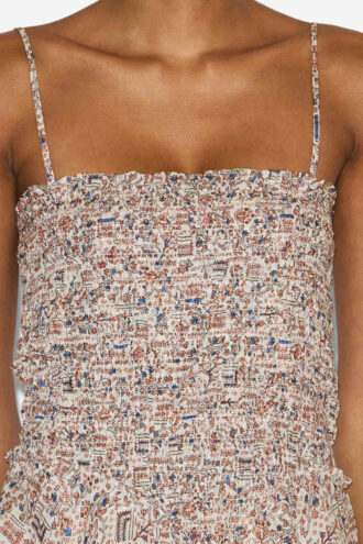 Robe légère en coton imprimé smocké Anka Robe légère en coton imprimé smocké Anka