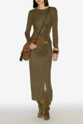 Robe longue drapée en jersey Jelina Robe longue drapée en jersey Jelina