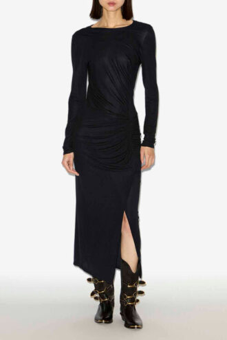 Robe longue drapée en jersey Jelina Robe longue drapée en jersey Jelina