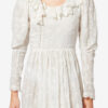 Robe longue en coton et soie à fleurs Robe longue en coton et soie à fleurs
