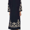 Robe longue en crêpe brodé Feliana