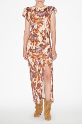 Robe longue en jersey imprimé Nadela