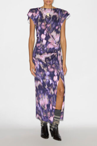 Robe longue en jersey imprimé Nadela