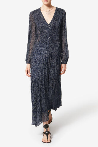 Robe longue en mousseline imprimée Briane