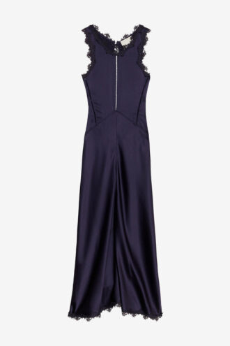Robe longue en satin et dentelle Jadelia Robe longue en satin et dentelle Jadelia