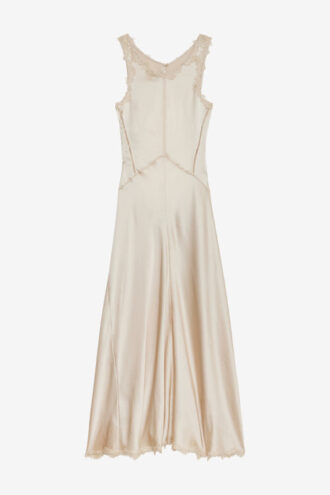 Robe longue en satin et dentelle Jadelia Robe longue en satin et dentelle Jadelia