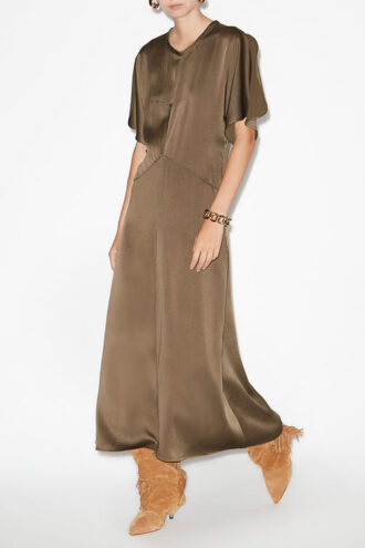 Robe longue en satin Keany