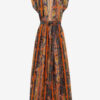 Robe longue en soie imprimée Melissa Robe longue en soie imprimée Melissa