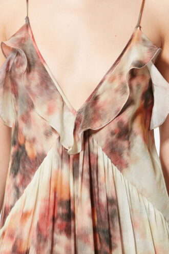 Robe longue en voile de coton imprimé Vasmila