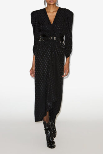 Robe longue imprimée en soie Albini
