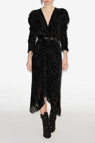 Robe longue à motif zébré Nemil