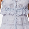 Robe longue Paule en coton et dentelle florale Robe longue Paule en coton et dentelle florale