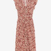 Robe midi en jacquard imprimé Lyndsay