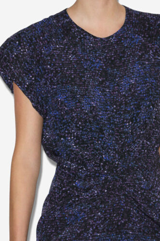 Robe midi en soie imprimée Terena Robe midi en soie imprimée Terena