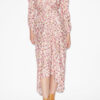 Robe midi en soie mélangée imprimée Albini