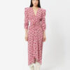 Robe midi en soie mélangée imprimée Albini