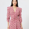 Robe midi en soie mélangée imprimée Albini