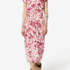Robe midi en soie stretch imprimée Terenae Robe midi en soie stretch imprimée Terenae