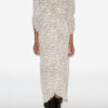 Robe midi froncée en soie imprimée Albini Robe midi froncée en soie imprimée Albini
