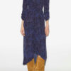 Robe midi froncée en soie imprimée Albini Robe midi froncée en soie imprimée Albini