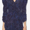 Robe midi froncée en soie imprimée Albini Robe midi froncée en soie imprimée Albini