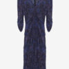 Robe midi froncée en soie imprimée Albini Robe midi froncée en soie imprimée Albini