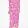 Robe midi froncée en soie mélangée Albini Robe midi froncée en soie mélangée Albini