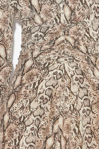 Robe midi froncée en soie mélangée Albini