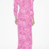 Robe midi froncée en soie mélangée Albini Robe midi froncée en soie mélangée Albini