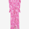 Robe midi froncée en soie mélangée Albini Robe midi froncée en soie mélangée Albini