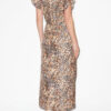 Robe midi froncée imprimée Lyndsay Robe midi froncée imprimée Lyndsay