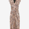 Robe midi froncée imprimée Lyndsay Robe midi froncée imprimée Lyndsay