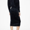 Robe midi Hadley en velours froncé Robe midi Hadley en velours froncé