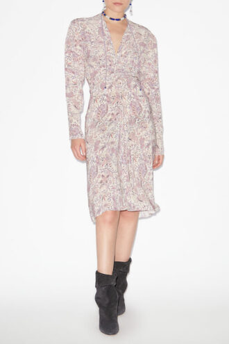 Robe midi à manches longues imprimée Zeliha Robe midi à manches longues imprimée Zeliha