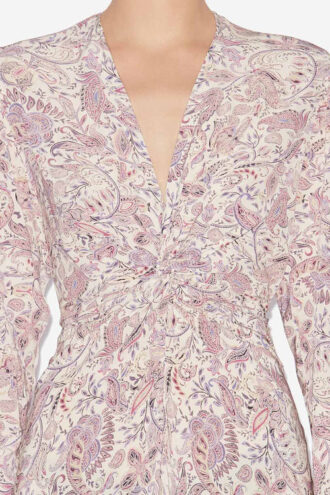 Robe midi à manches longues imprimée Zeliha Robe midi à manches longues imprimée Zeliha