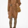 Robe portefeuille en simili daim Aleora