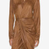 Robe portefeuille en simili daim Aleora