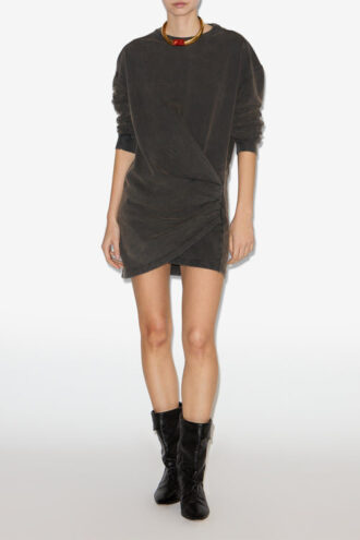 Robe sweat-shirt drapée en jersey Pipper