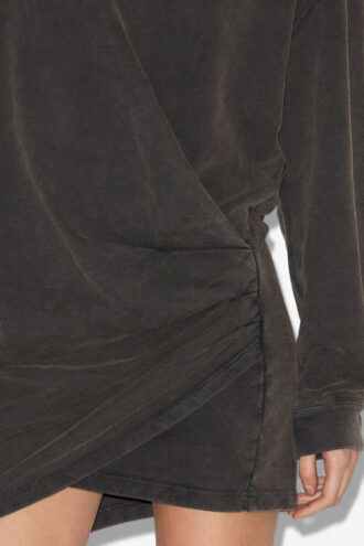 Robe sweat-shirt drapée en jersey Pipper